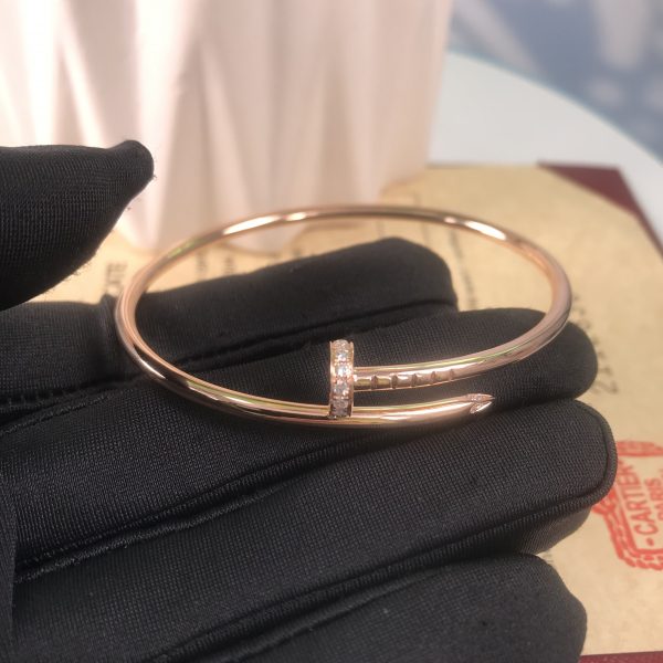 CARTIER 18CT ROSE-GOLD JUSTE UN CLOU BRACELET DIAMOND SMALL