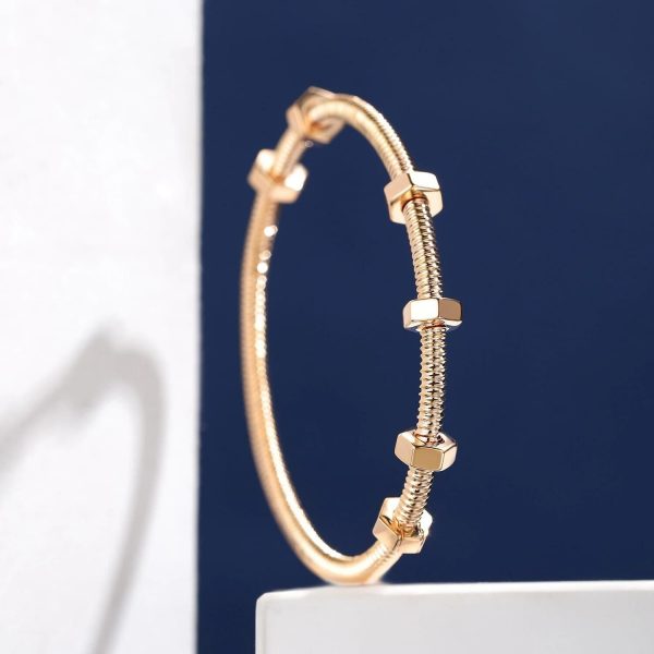 Inspired Cartier Ecrou De Cartier Bracelet Rose Gold