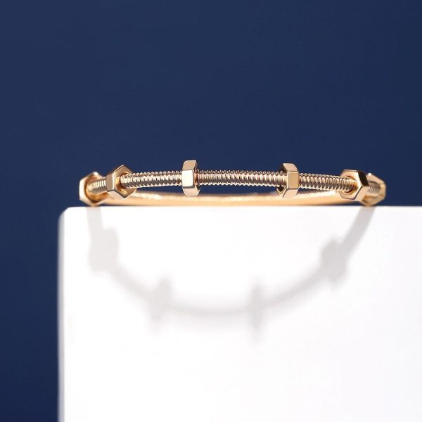 Inspired Cartier Ecrou De Cartier Bracelet Rose Gold