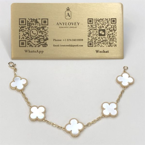 VCA Vintage Alhambra Bracelet 5 Motifs Mother-Of-Pearl VCARA41800