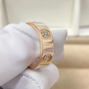 Cartier Rose Gold Love Ring 6 Diamonds Replica B4097500