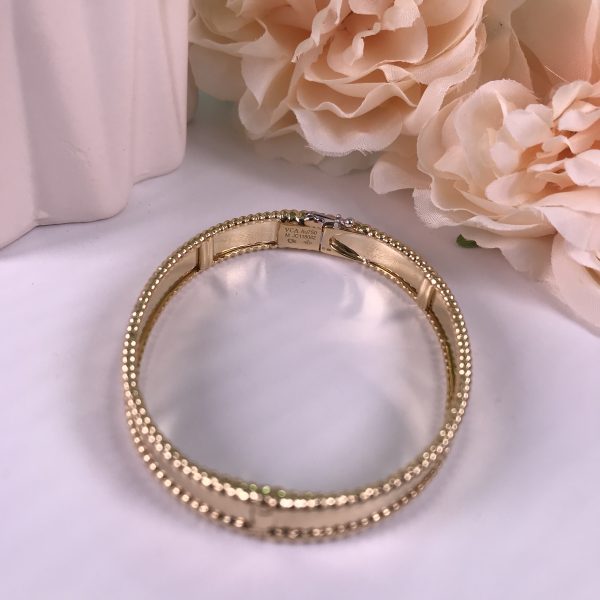 VAN CLEEF & ARPEL 18CT YELLOW GOLD PERLEE SIGNATURE BRACELET