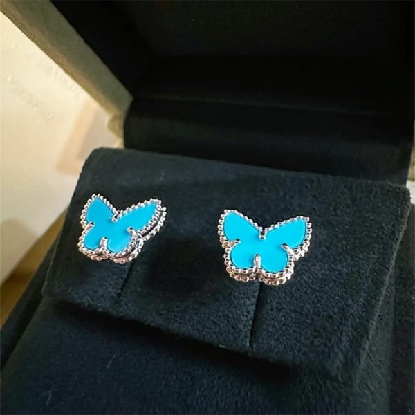 Van Cleef & Arpels Sweet Alhambra Butterfly Earstuds 18K Yellow Gold