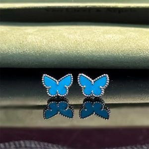 Van Cleef & Arpels Sweet Alhambra Butterfly Earstuds 18K Yellow Gold