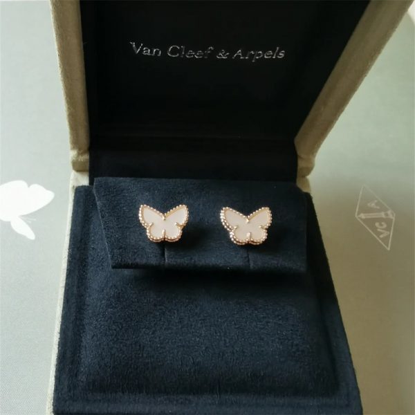 Van Cleef & Arpels Sweet Alhambra Butterfly Earstuds 18K Yellow Gold