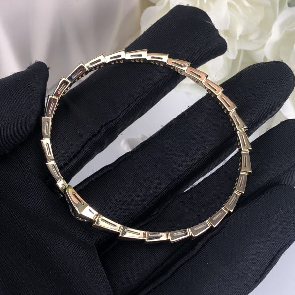 BVLGARI 18CT ROSE GOLD SERPENTI VIPER BRACELET TIP DIAMOND