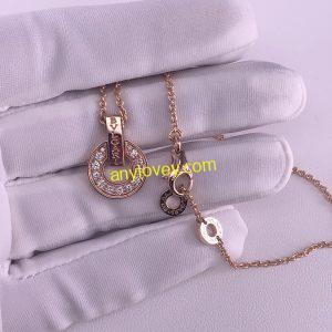 BVLGARI 18CT ROSE GOLD BVLGARI NECKLACE FULL DIAMONDS