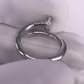 Cartier 18ct White Gold Juste Un Clou Ring Tip Diamonds