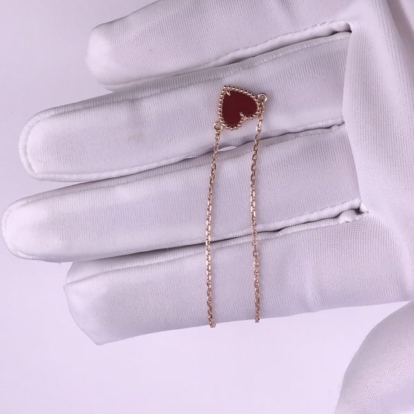 Van Cleef & Arpels Sweet Alhambra Bracelet Heart Carnelian