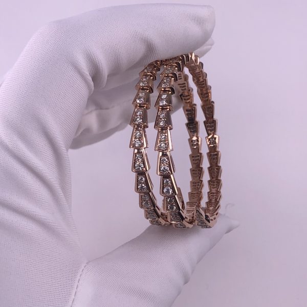 Bvlgari 18ct Rose Gold Serpenti Viper Bracelet