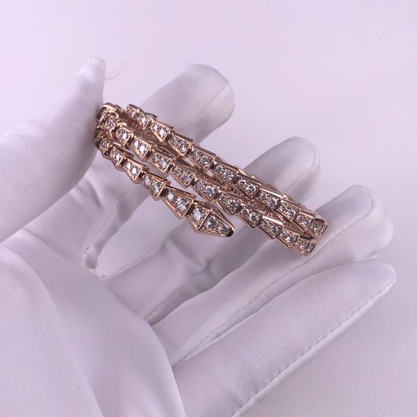 Bvlgari 18ct Rose Gold Serpenti Viper Bracelet