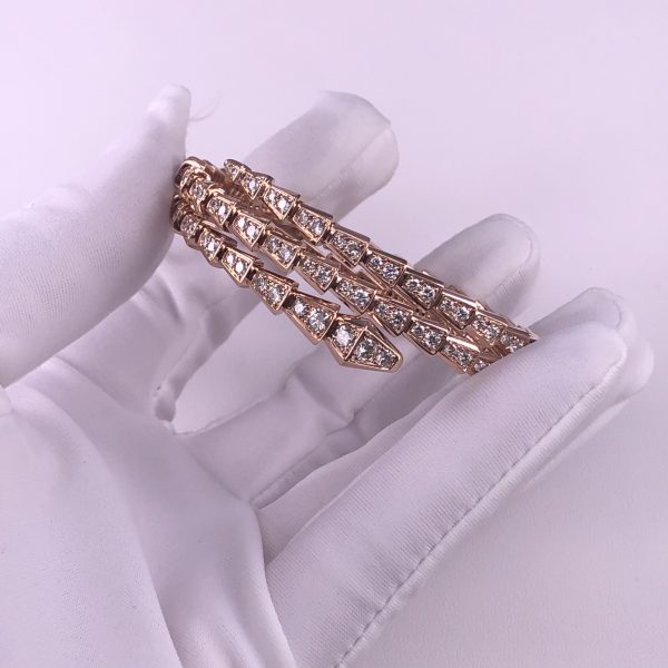 Bvlgari 18ct Rose Gold Serpenti Viper Bracelet