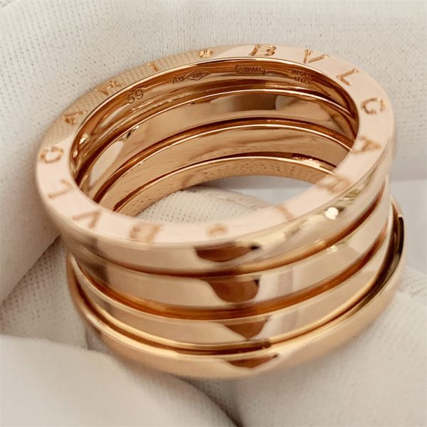 Bvlgari B zero1 Four-Band Ring 18K Rose Gold 348760