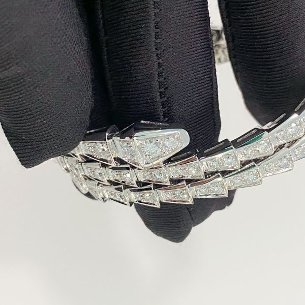 bvlgari 18k white gold diamond serpenti bracelet diamonds replica