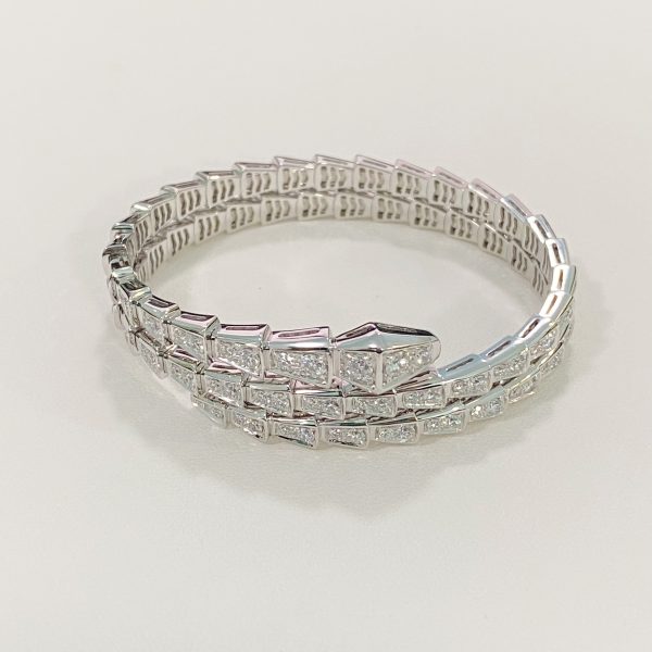 bvlgari 18k white gold diamond serpenti bracelet diamonds replica