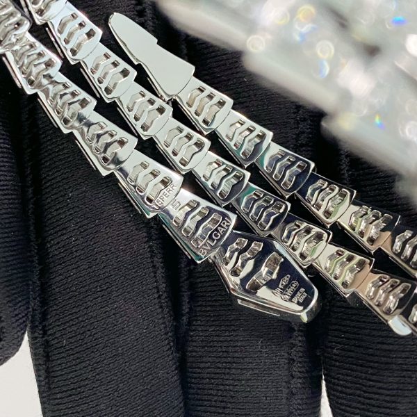 bvlgari 18k white gold diamond serpenti bracelet diamonds replica