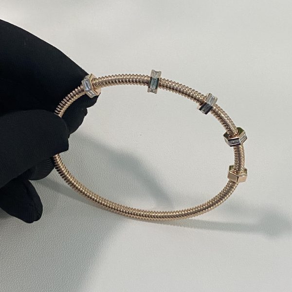 Cartier 18K Rose Gold Ecrou Bracelet Diamonds