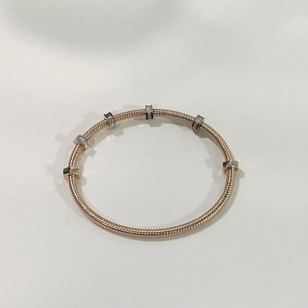 Cartier 18K Rose Gold Ecrou Bracelet Diamonds