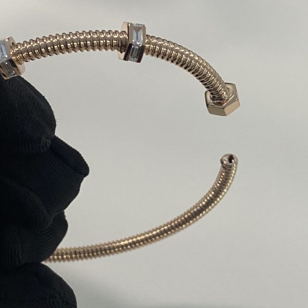 Cartier 18K Rose Gold Ecrou Bracelet Diamonds