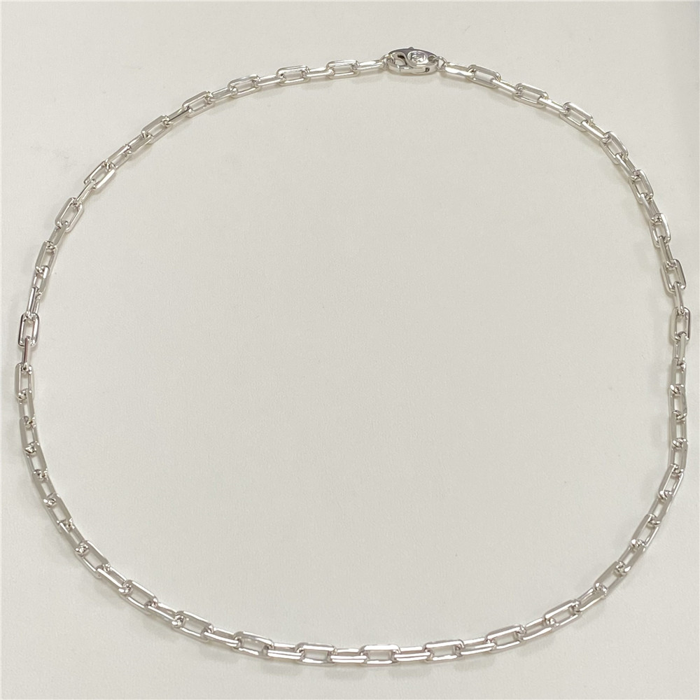 18K White Gold Santos De Cartier Necklace