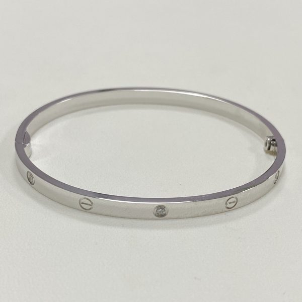 Replica Cartier Love Bracelet 6 Diamonds White Gold