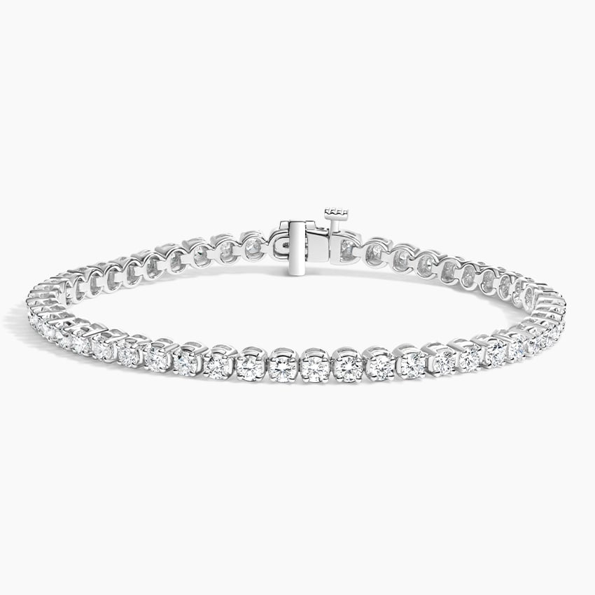 Anylovey Custom Jewelry 18K Gold Lab Diamond Tennis Bracelet 5cttw